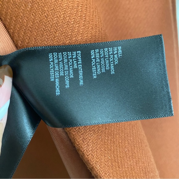 Whistles Rust Pea Coat in size 2 - Picture 9 of 9